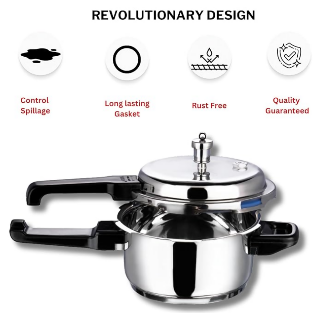 Vinod 18/8 Stainless Steel Outer Lid Pressure Cooker - Dista