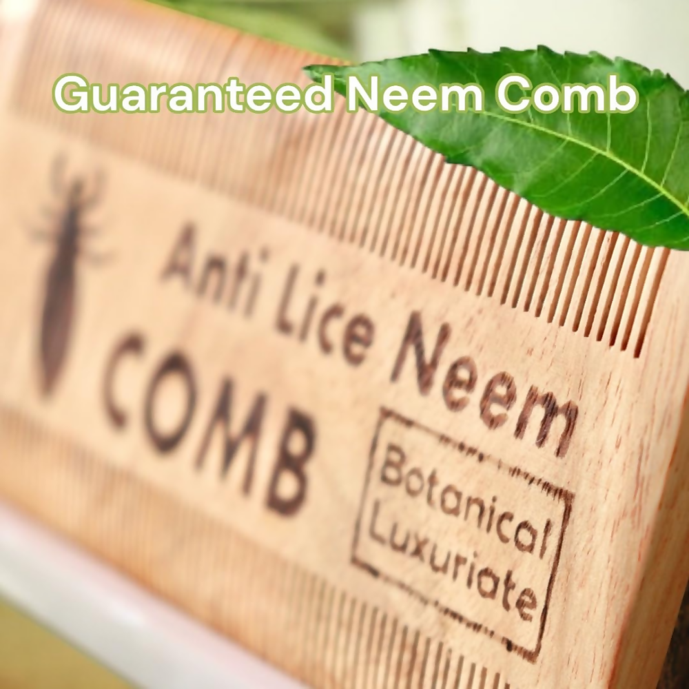 Botanical Luxuriate 100% Neem Wood Lice & Nits Comb - Dista