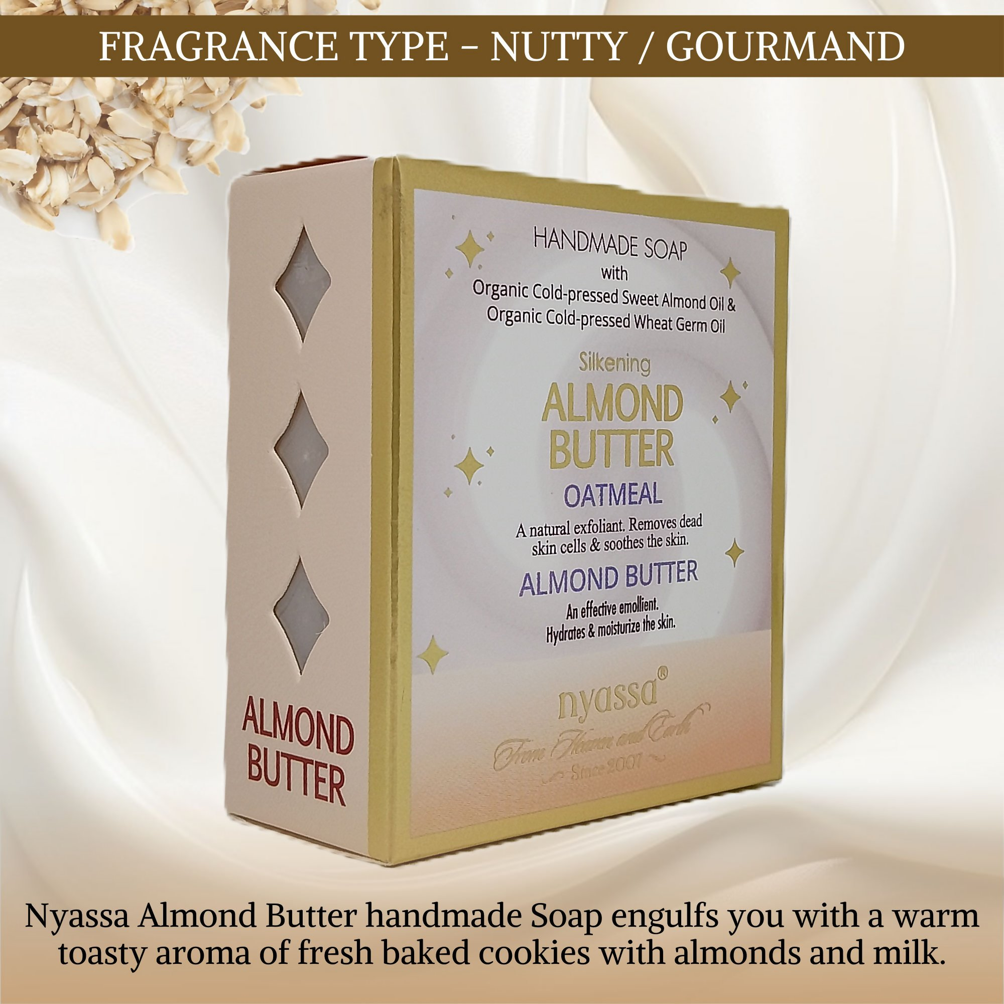 Nyassa Silkening Almond Butter Luxurious Handmade Soap - Dista