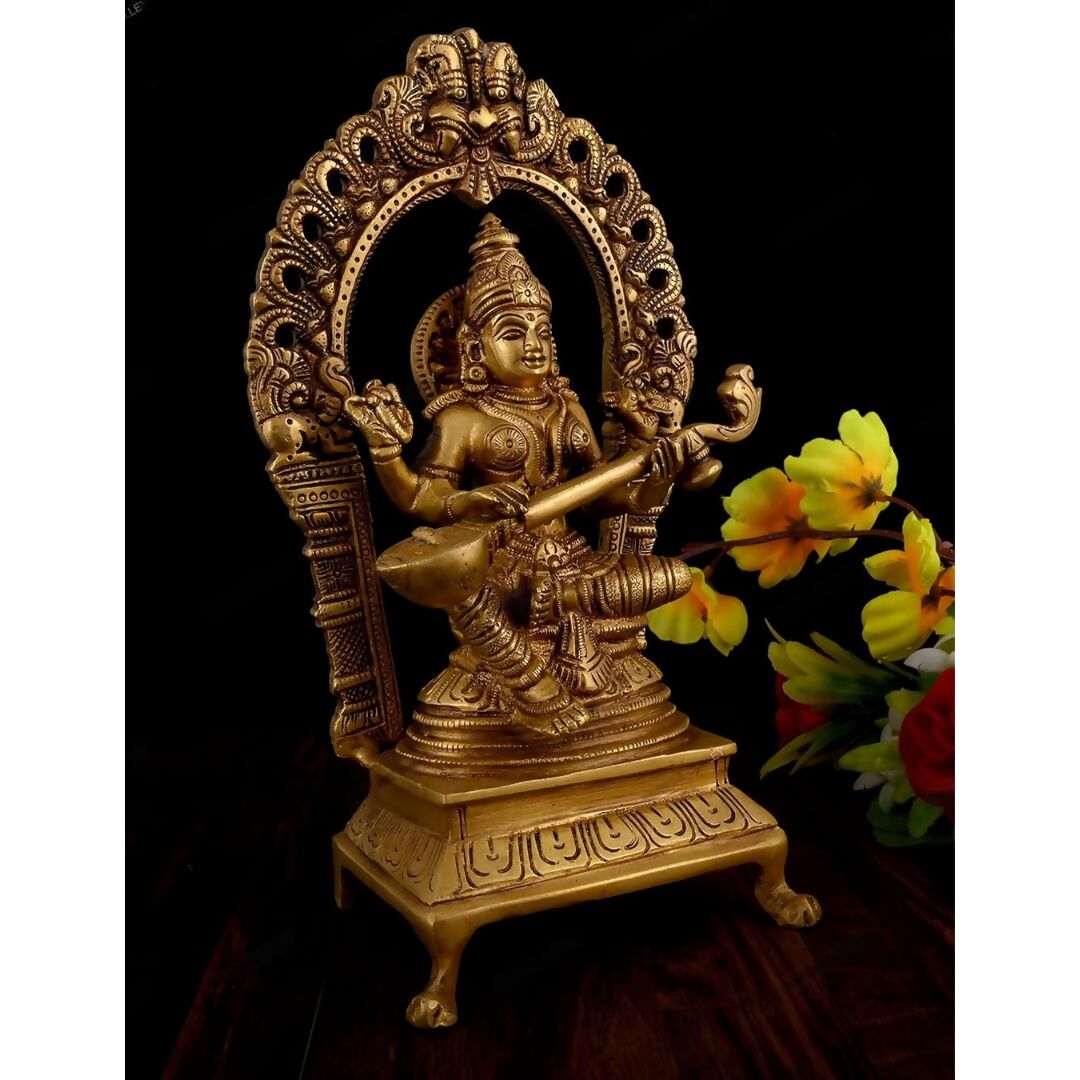 Vintage Gulley Goddess Saraswati Murti - Distacart