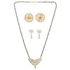 AanyaCentric Gold Plated Mangalsutra with Pendant, 2 Pair Earrings - Distacart