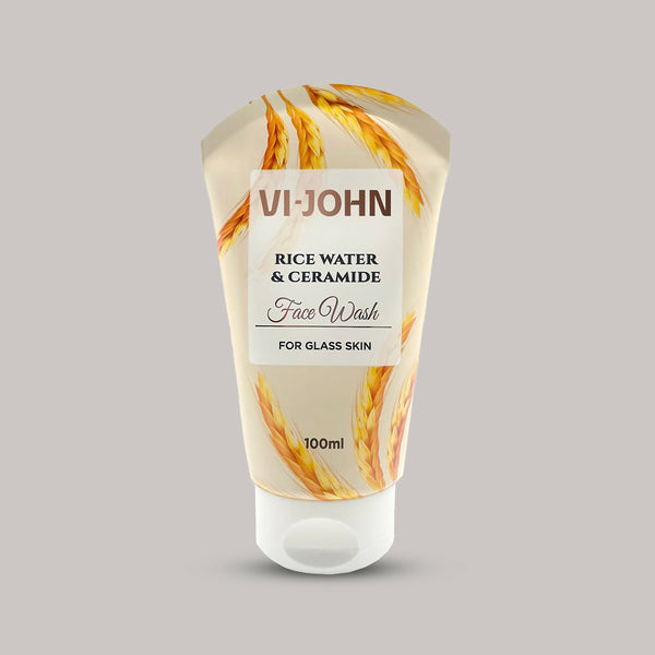VI-JOHN Rice Water & Ceramide Face Wash For Glass Skin Deep Skin Clean