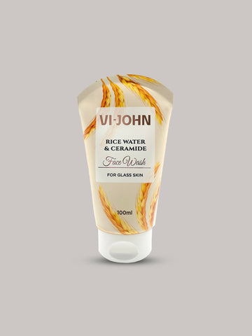VI-JOHN Rice Water & Ceramide Face Wash For Glass Skin Deep Skin Clean - Distacart