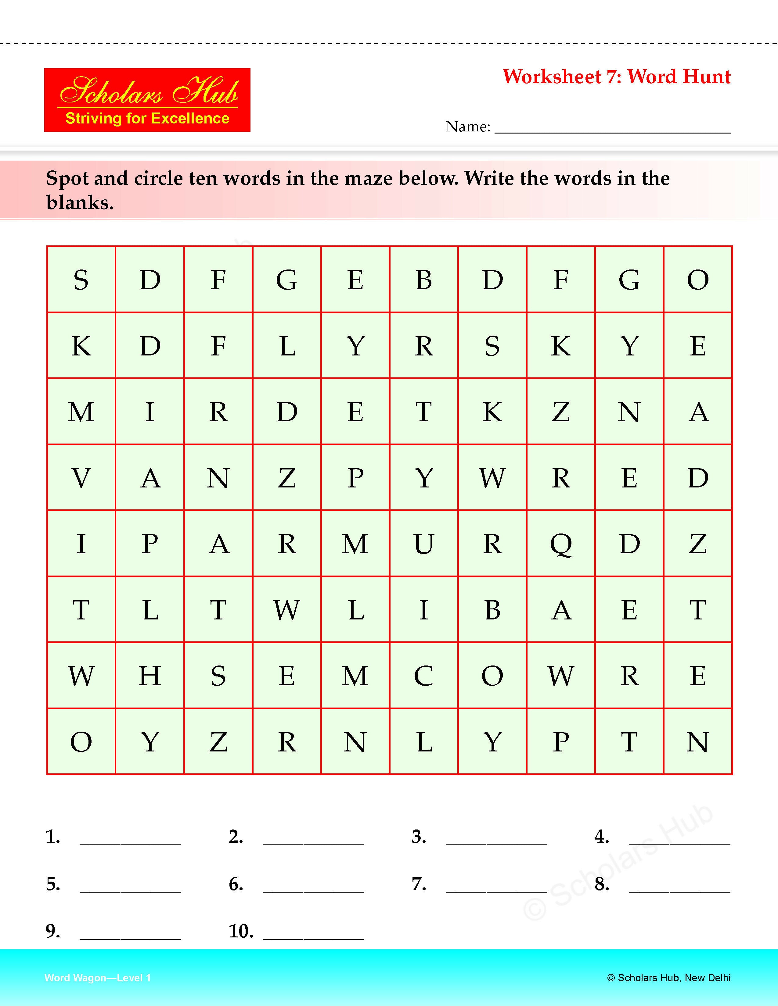 Step By Step Skills Word Wagon-1(Tearble Colourful Worksheets) - Dista