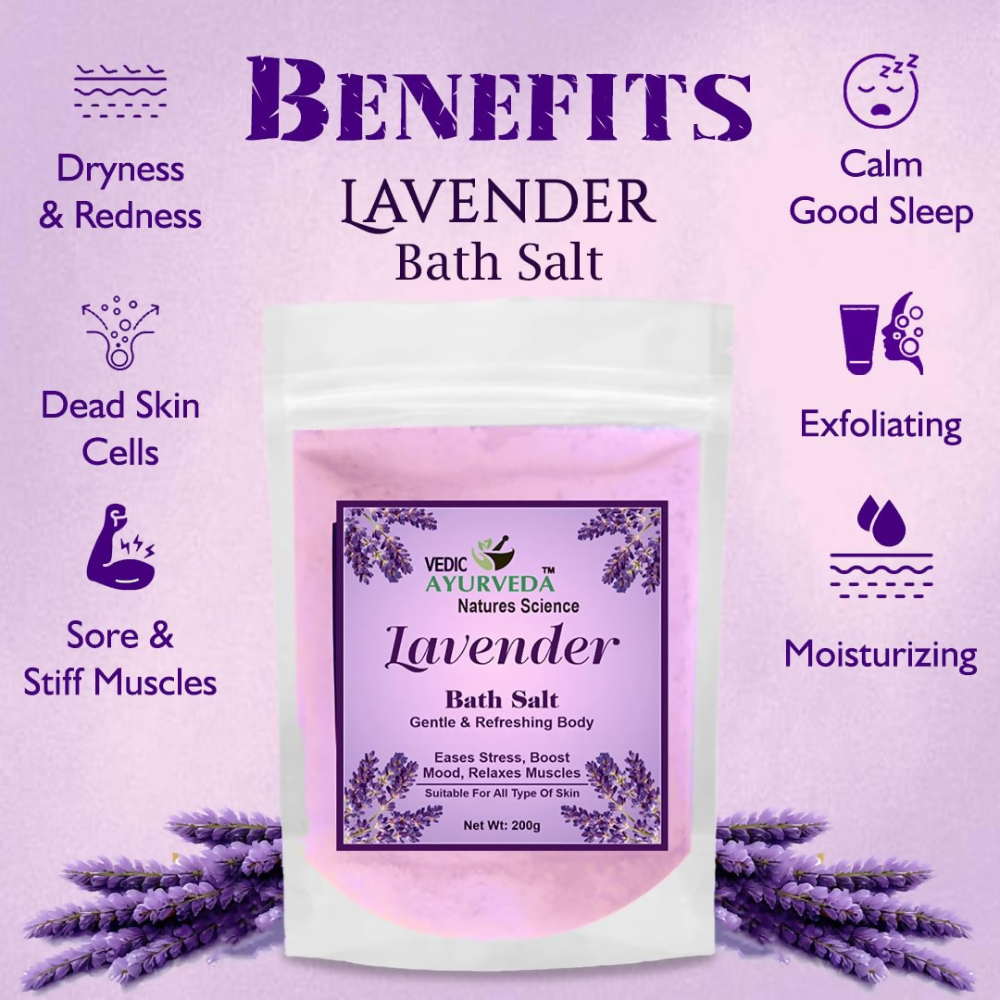 VedicAyurveda Lavender Bath Salt - Dista