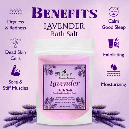 VedicAyurveda Lavender Bath Salt - Dista