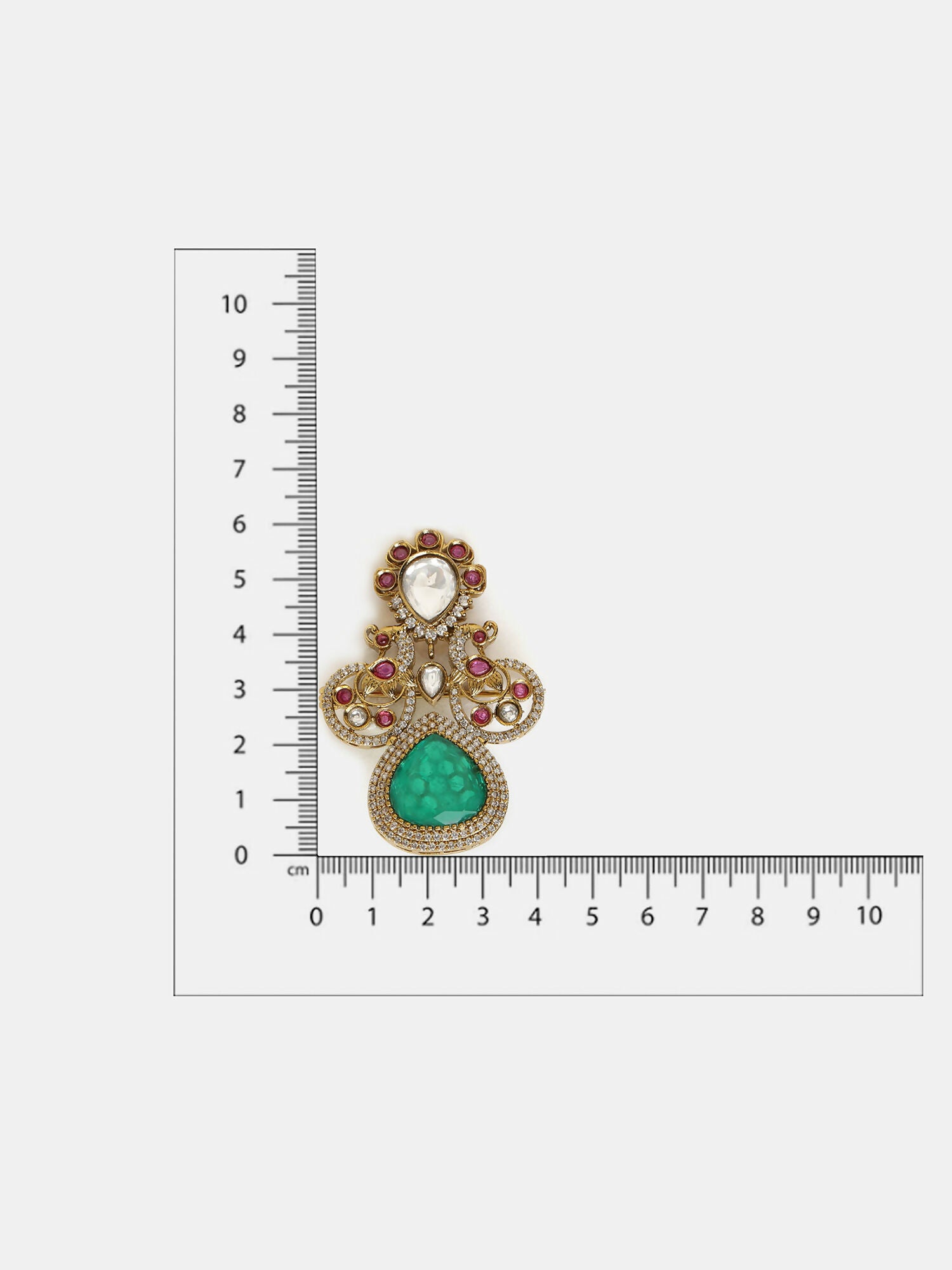 Ruby Raang Green Mosaic Brooch - Distacart