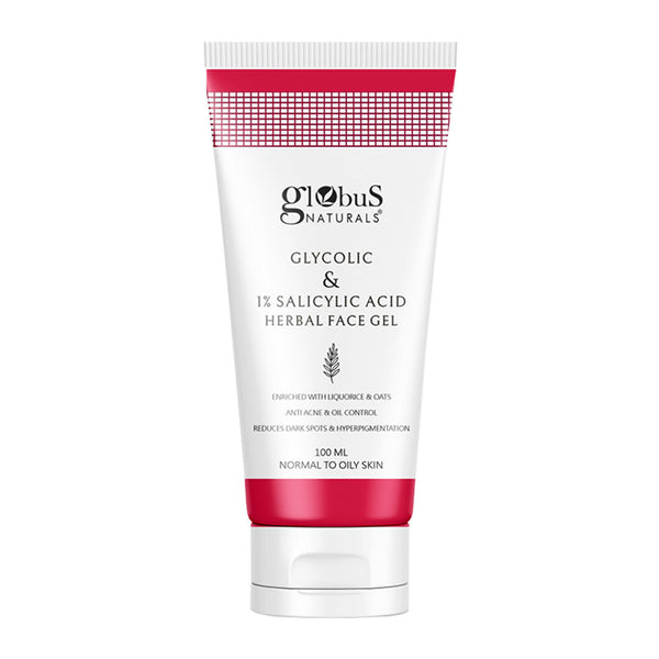 Globus Naturals Glycolic & 1% Salicylic Acid Herbal Anti Acne Face Gel