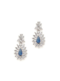 Thumbnail for Long kundan earring (Blue) - Ruby Raang - Distacart