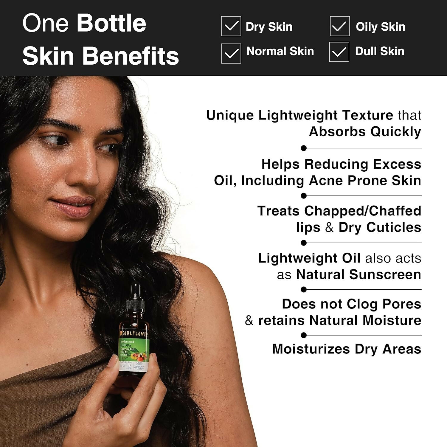 Soulflower Cold-Pressed Virgin Jojoba Carrier Oil For Hair Oil, Skincare, Face & Body - Distacart