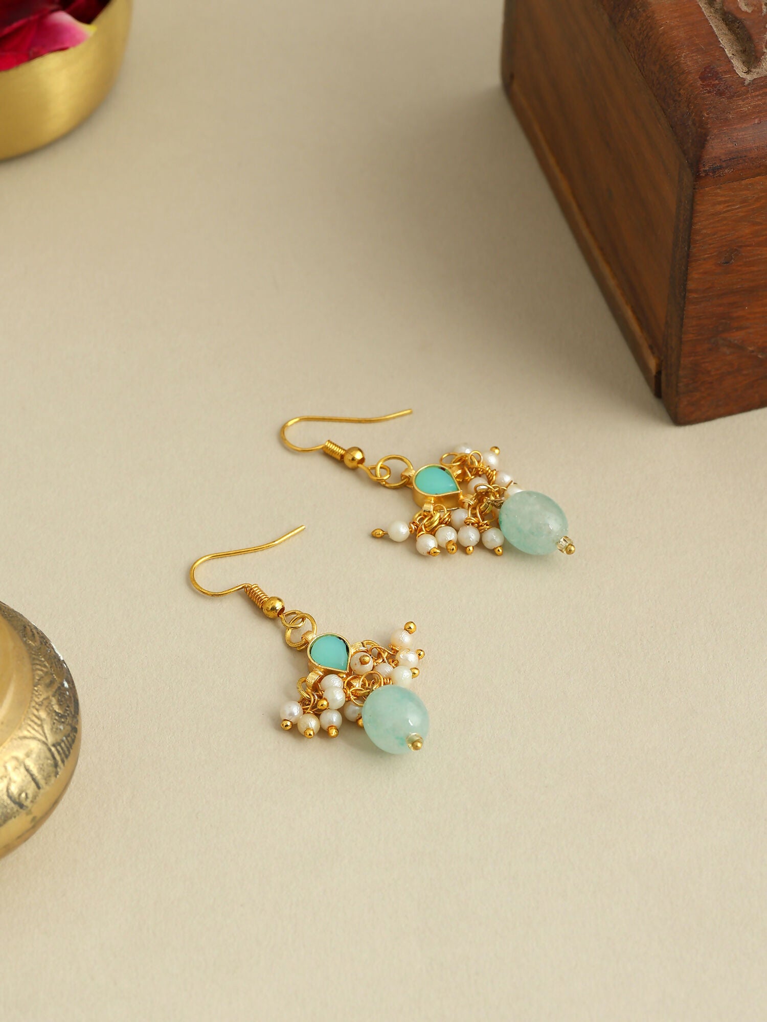 Ruby Raang Chandni Green Earring