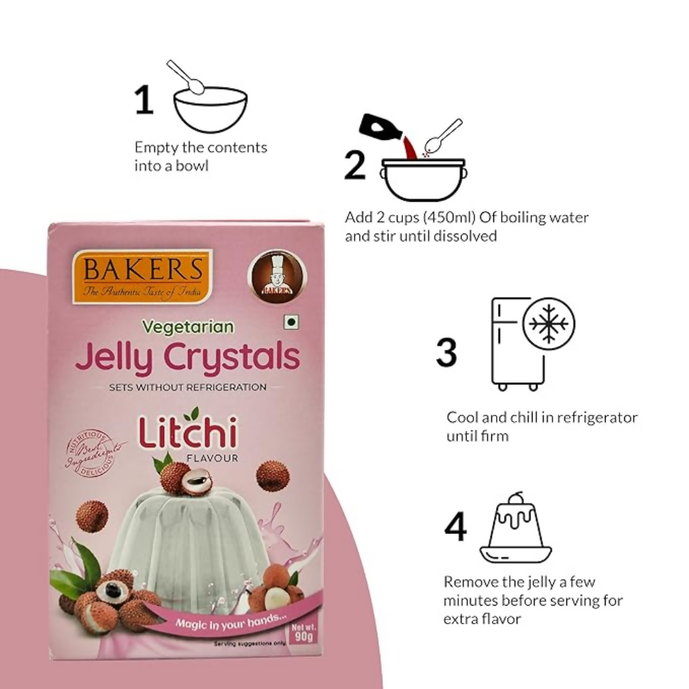BAKERS Jelly Crystals - Litchi - Dista