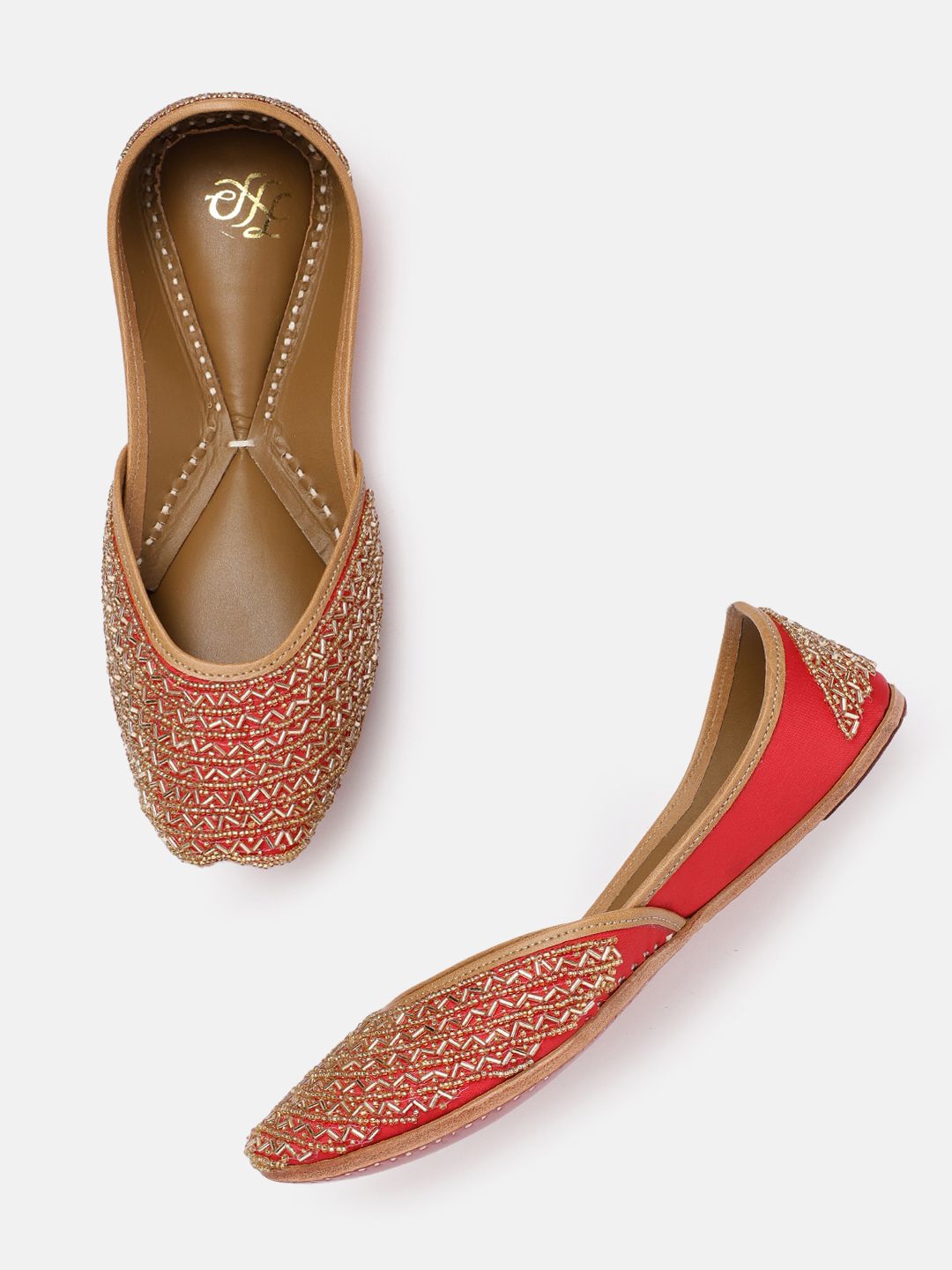 House of Pataudi Women Ethnic Embellished Mojaris