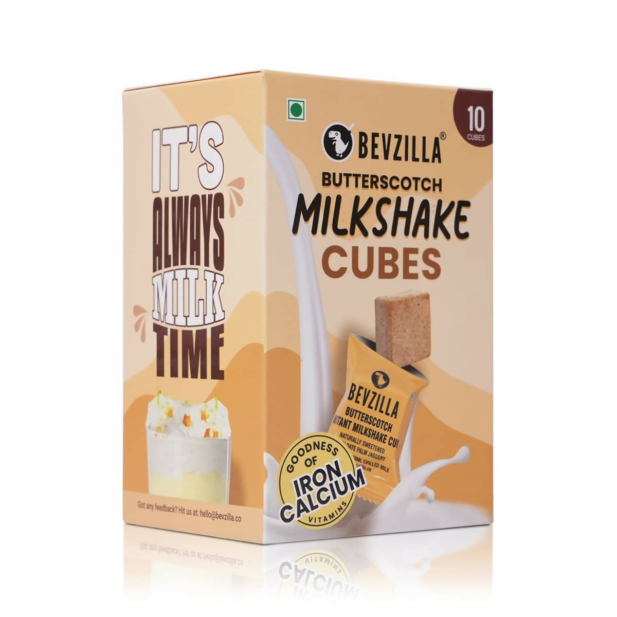 Bevzilla Butterscotch Instant Milkshake Cubes with Organic Date Palm Jaggery - Distacart