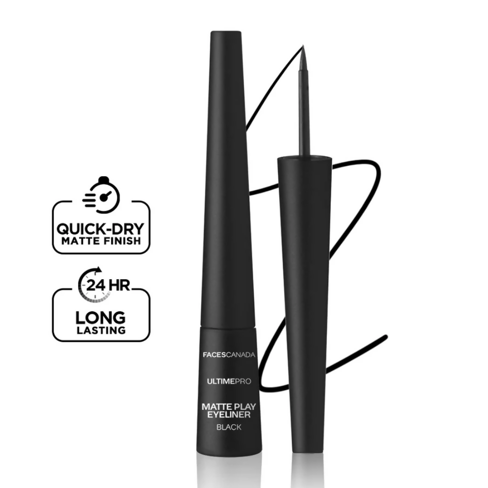 Faces Canada Ultime Pro Matte Play Eyeliner - Black - Distacart