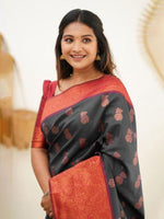 Thumbnail for Anouk Woven Design Zari Banarasi Saree