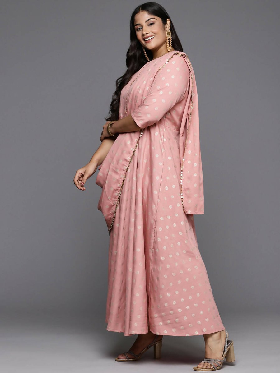 Ahalyaa Women's Traditional wear Ethnic Dress - Pink - Distacart