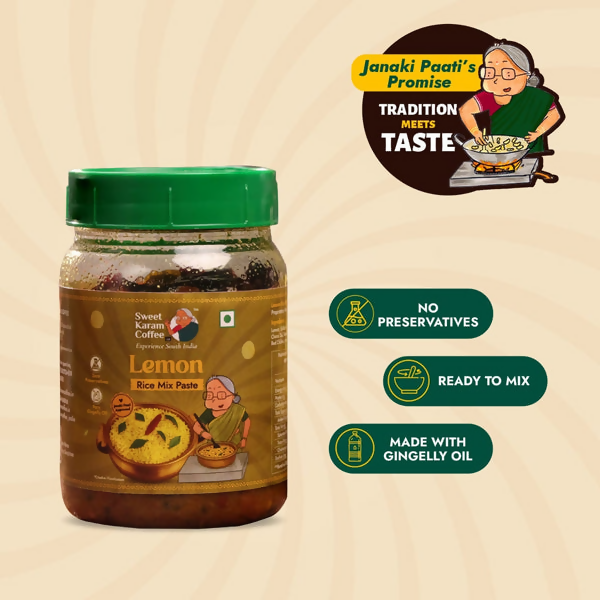 Sweet Karam Coffee Lemon Rice Mix Paste (Ready in Minutes)