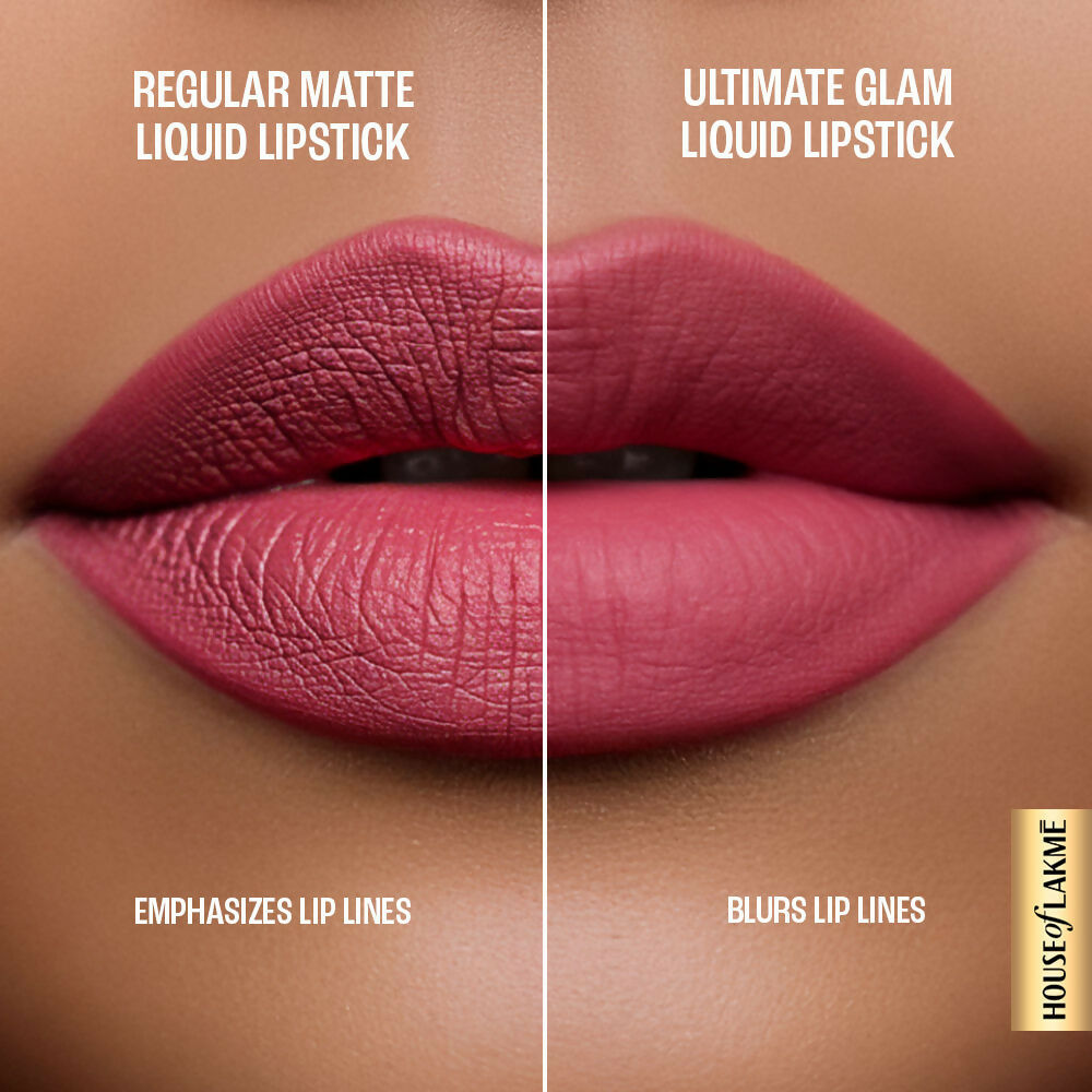 Lakme Ultimate Glam Matte Liquid Lipstick - Pink Prom