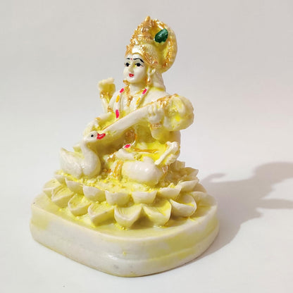 Goddess Handcrafted Saraswati Idol - Distacart