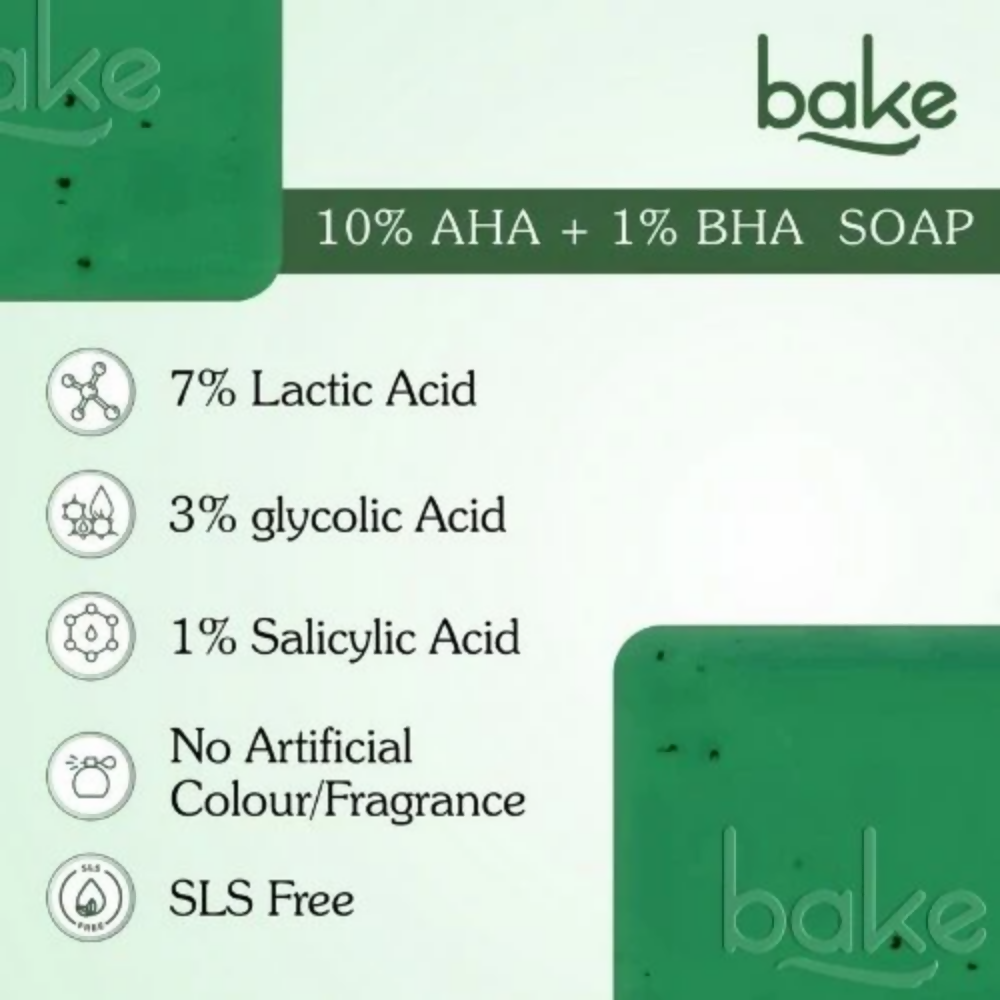 Bake 10% AHA + 1% BHA Scrub Treatment Soap