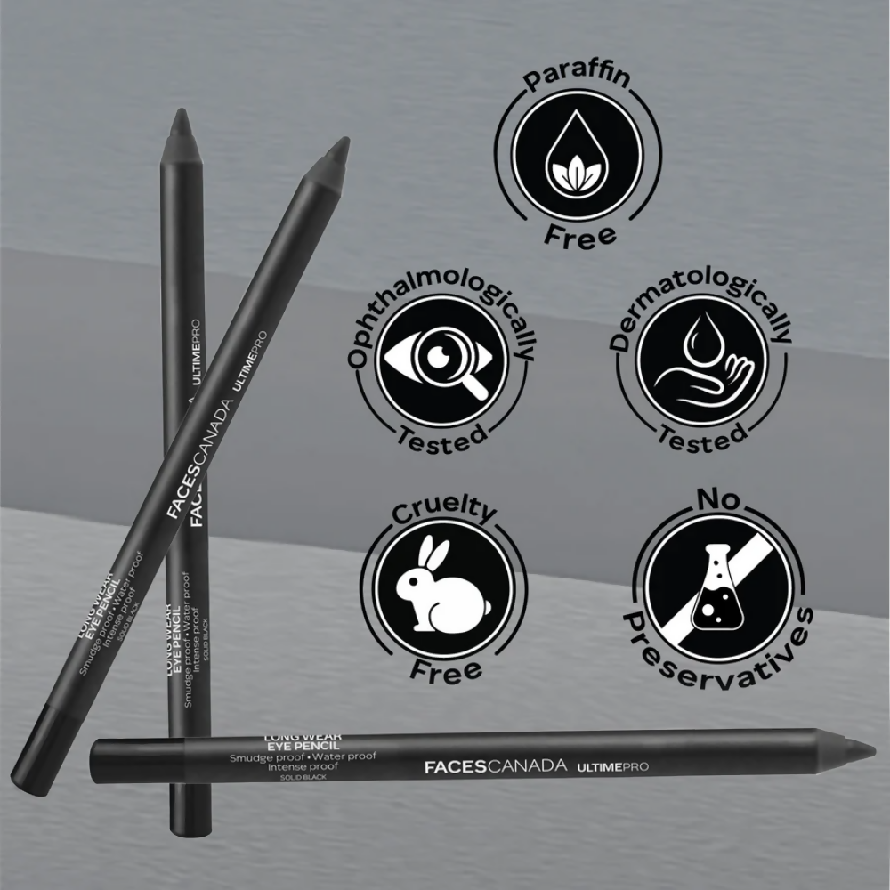 Faces Canada Ultime Pro Eye Pencil - Solid Black 02 - Distacart