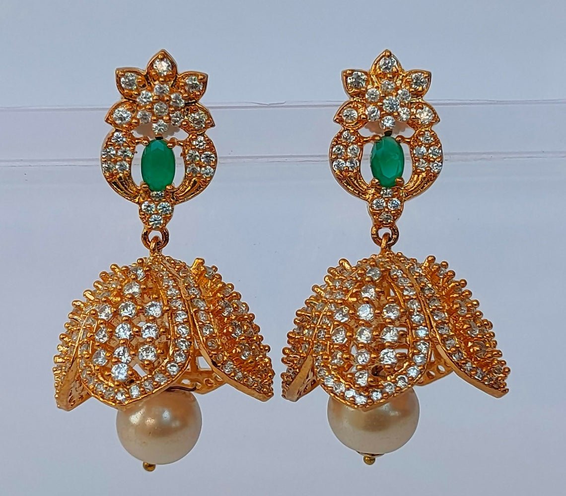 AD Emerald Jhumkas - Distacart
