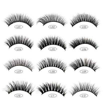 Bronson Professional Eyelash Set 3d False Long And Natural Eye Makeup - L01 - Dista