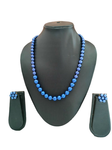 Inhanns Spectrum Everyday Pearl Sets - Single Strand - Royal Blue - Distacart