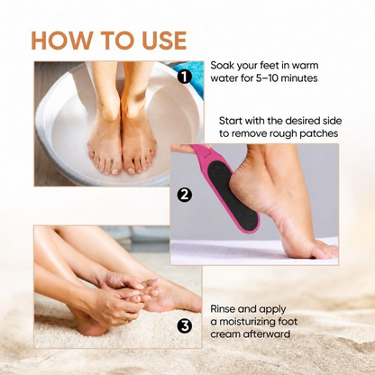 Bronson Professional Double Sided Emery Foot File Callus, Dead Skin Remover - Dista
