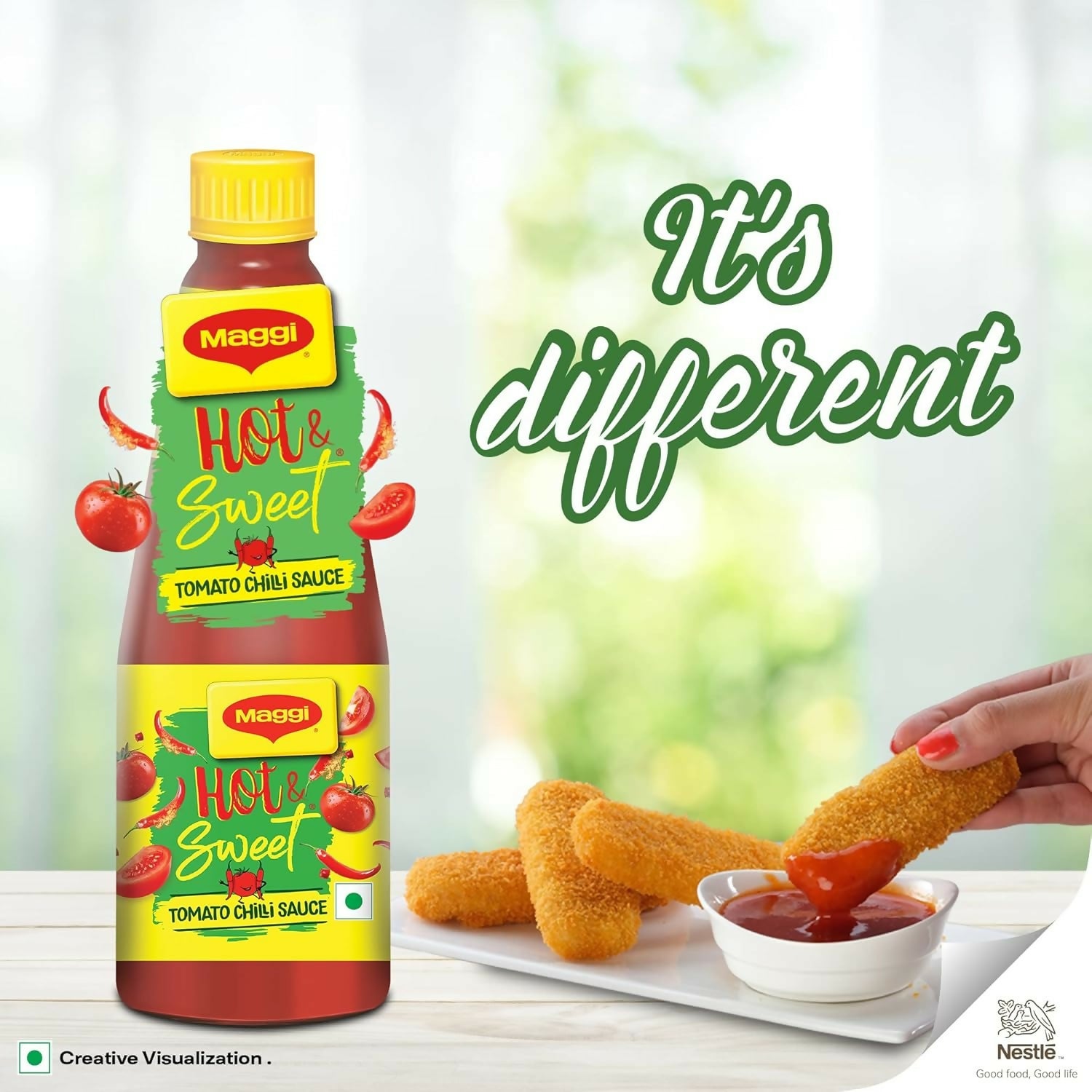 Maggi Hot & Sweet Tomato Chilli Sauce, Perfect Blend of Tomatoes & Chillies