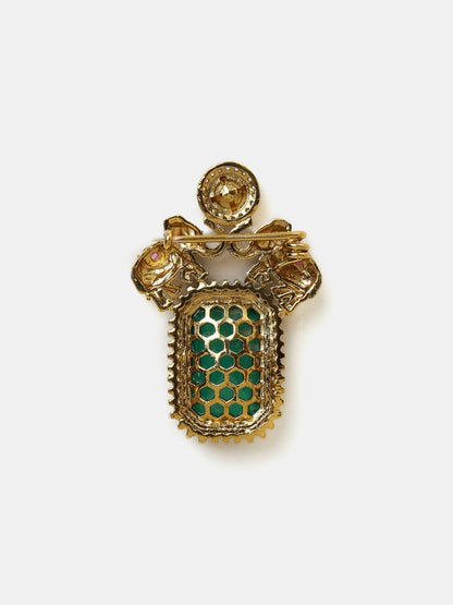 Ruby Raang Regal Green Brooch - Distacart