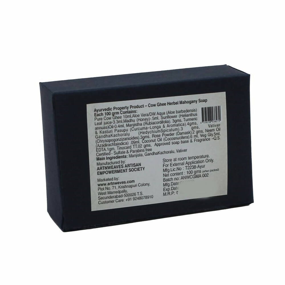 artNweaves Handmade Cow Ghee Herbal Mahogany Soap - Distacart