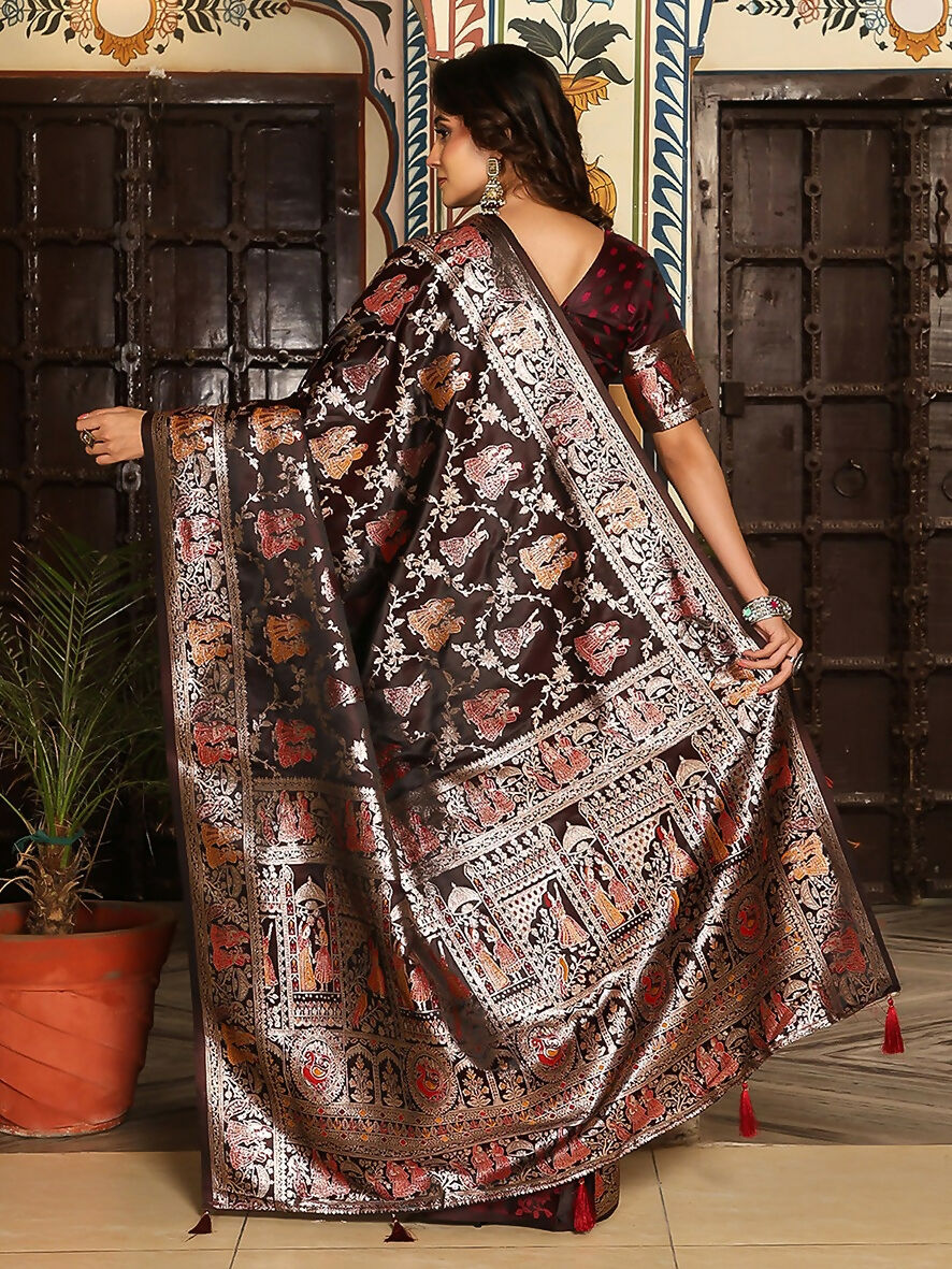 Astita Red Silk Saree