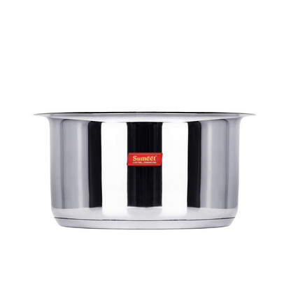Sumeet Big Size Stainless Steel Induction Bottom Gas Stove Friendly Container - Dista