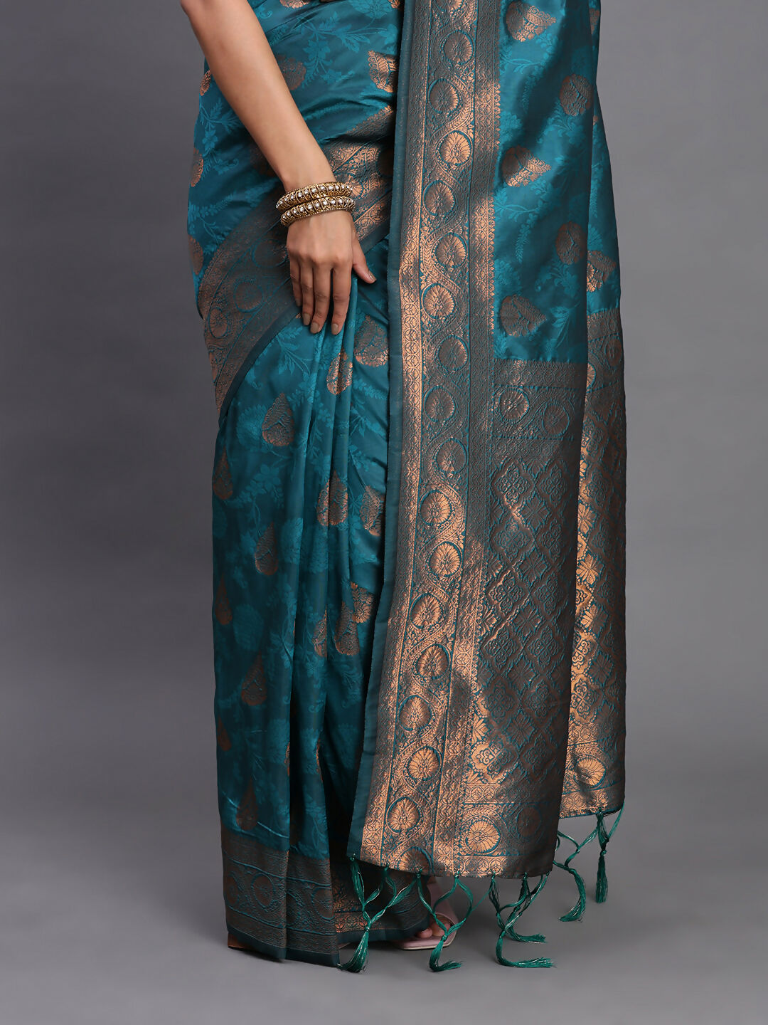 Astita Silk Teal Blue Saree