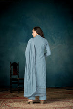 Thumbnail for Anaita Sky Blue Heavy Faux Georgette Stitched Suit with Embroidered Sequence Work - Distacart