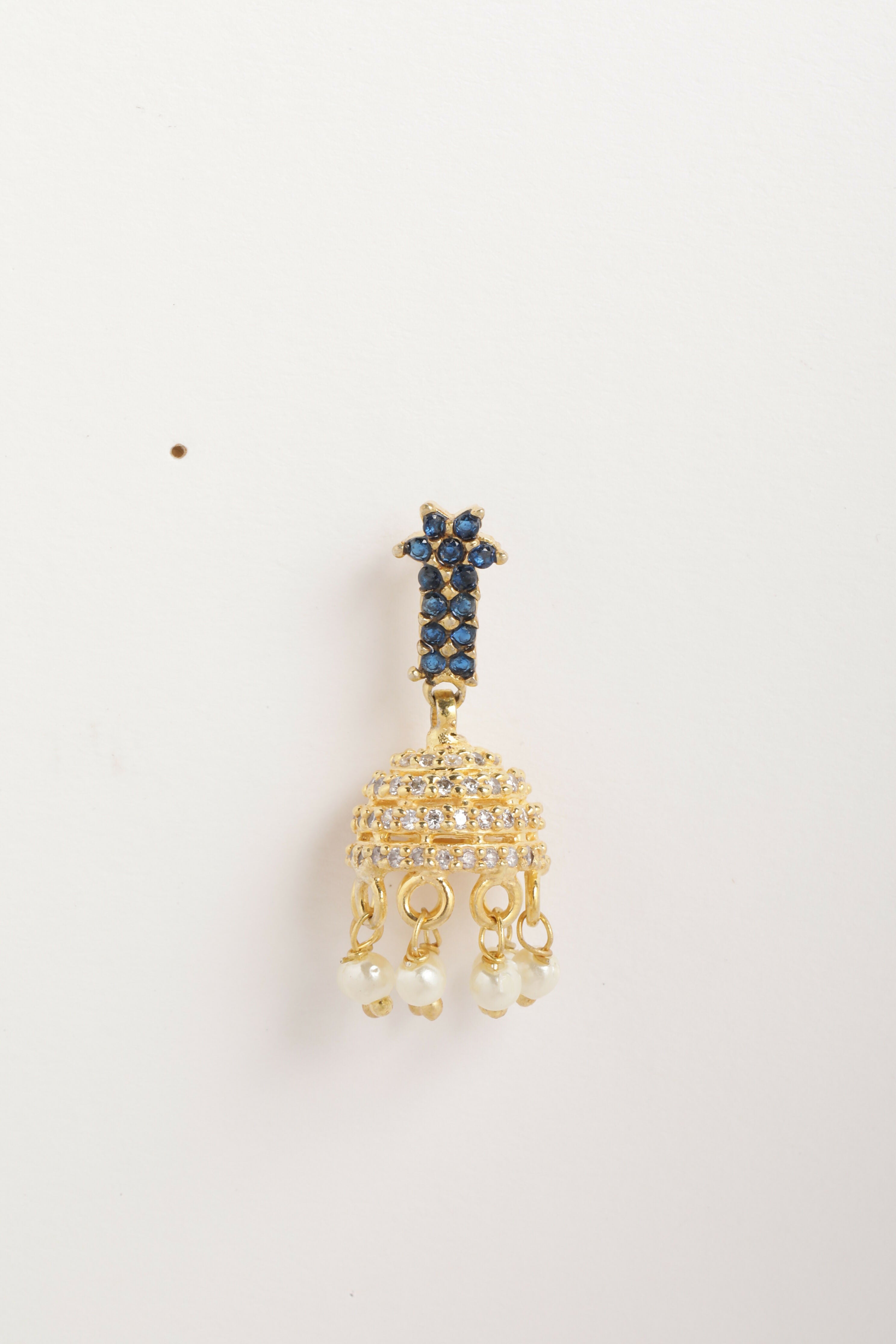 Nuyug 22K Gold Plated Sage Belle Mini Jhumki Earrings