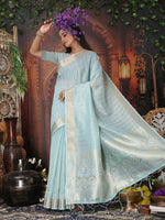 Thumbnail for Astita Organza Sky Blue Saree