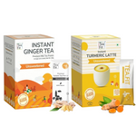 Thumbnail for TeaFit AM/PM Wellness No Sugar Tea Premix - Ginger Tea & Turmeric Latte - Distacart