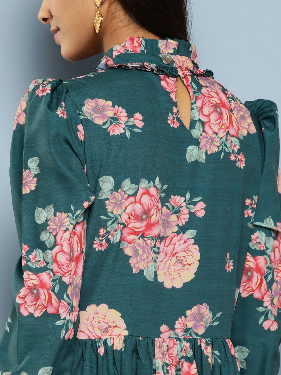 Ahalyaa Women's Traditional wear Ethnic Dress - Green - Distacart