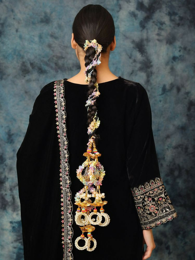 Ruby Raang Colorful Gota Pati Colorful Stones And Golden Stones Parandi - Distacart