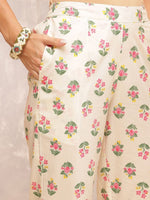 Thumbnail for Anouk Women Floral Printed Regular Pure Cotton Kurta with Trousers & With Dupatta