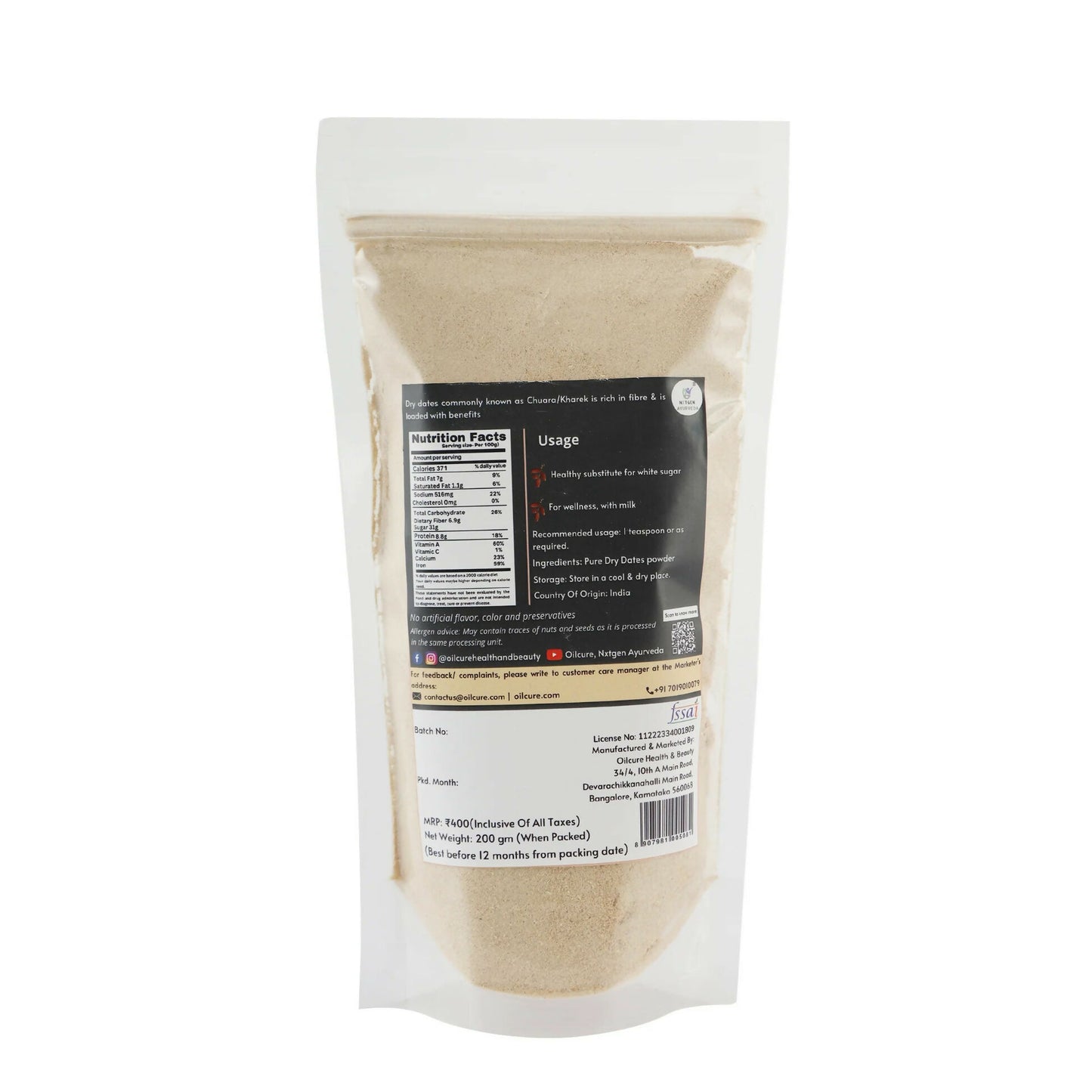 Dates powder for kids