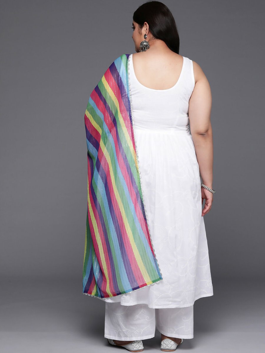 Ahalyaa Women's Traditional wear Kurta Set - White - Distacart