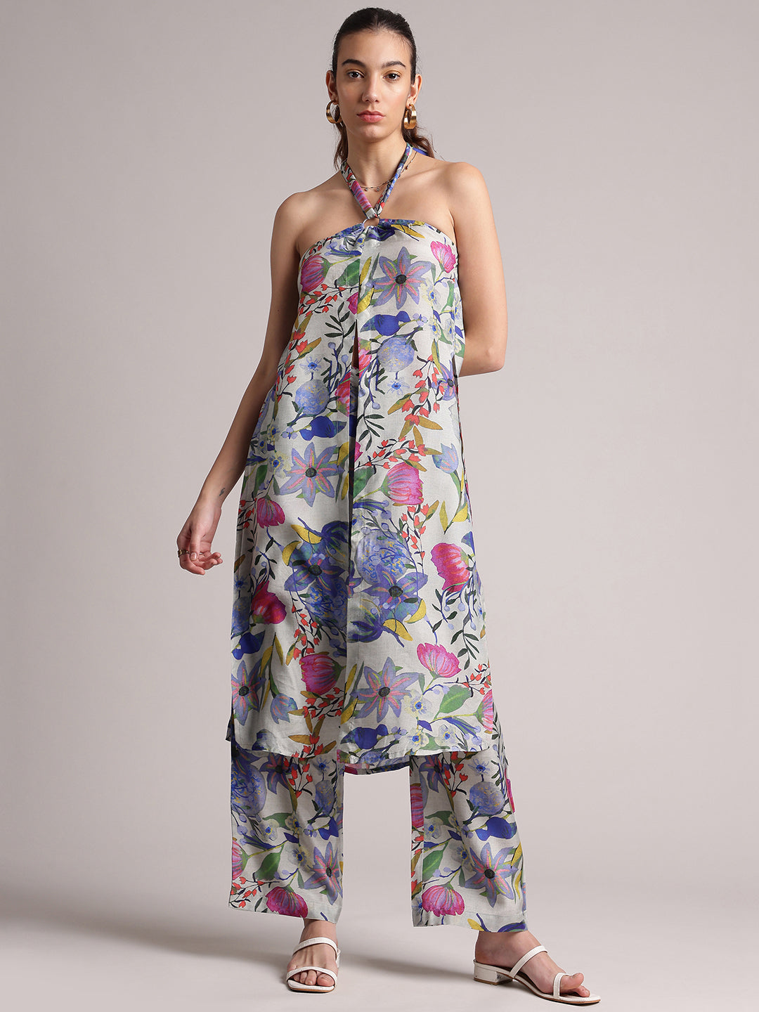 Zaccai Women's Multi Muslin Floral Co-Ords - Distacart