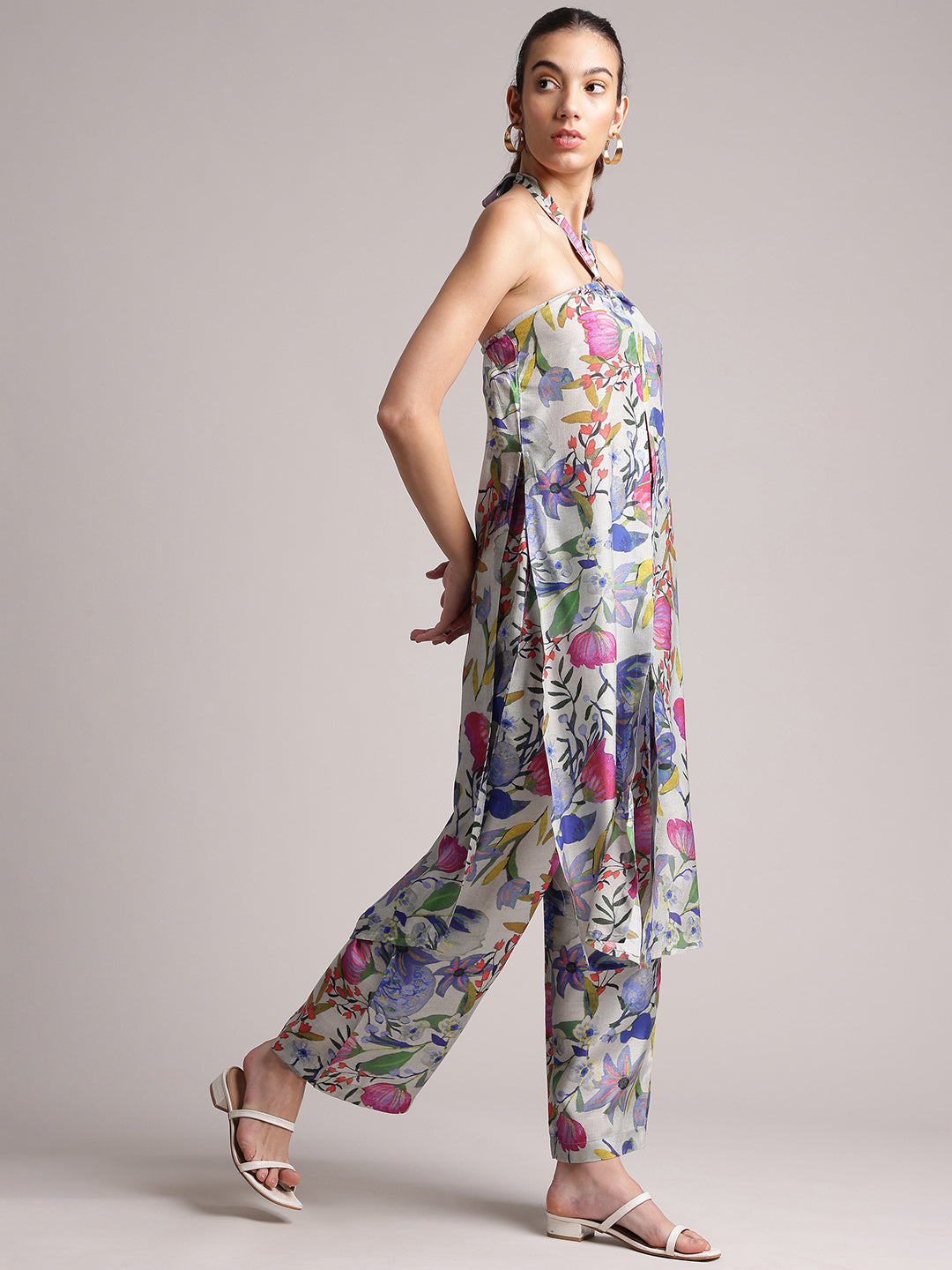 Zaccai Women's Multi Muslin Floral Co-Ords - Distacart