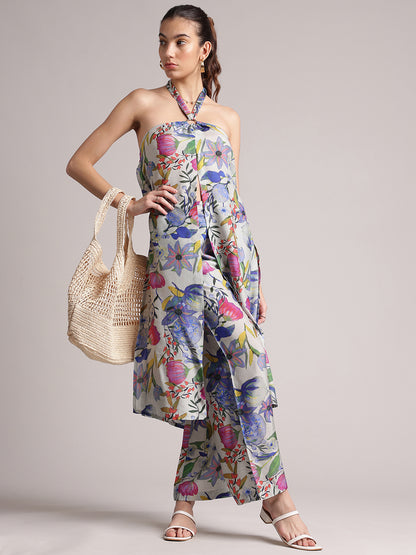 Zaccai Women's Multi Muslin Floral Co-Ords - Distacart