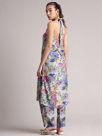 Zaccai Women's Multi Muslin Floral Co-Ords - Distacart