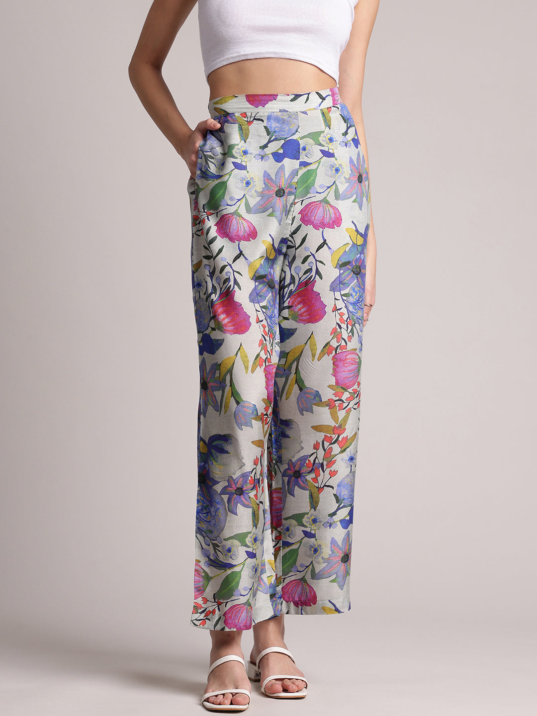 Zaccai Women's Multi Muslin Floral Co-Ords - Distacart